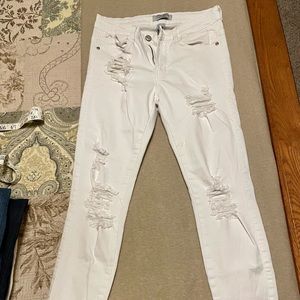 Judy Blue distressed white jeans